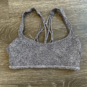 Lululemon Free To Be Wild Sports Bra in Speckled Grey, Black, White